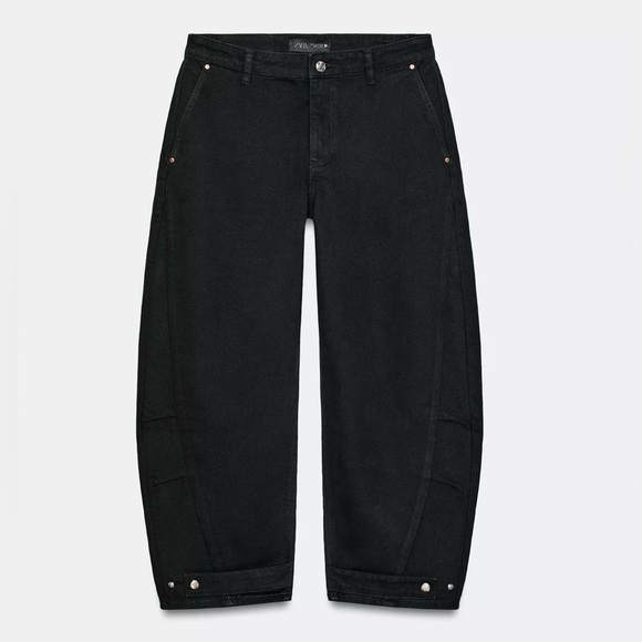 Zara Denim - Zara Mid-Rise Balloon Fit Jeans